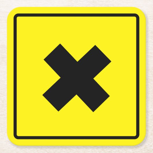 Crossroad Square Paper Untersetzer (Vorderseite)