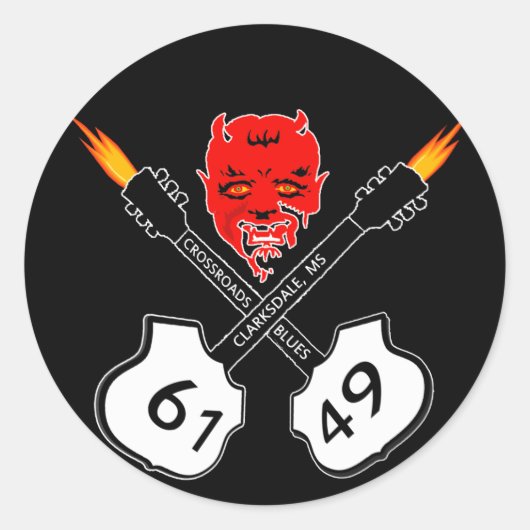 Crossroads Blues Devil Sticker (Vorderseite)