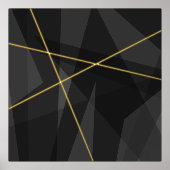 Crossroads dunkelgrau abstrakte geometrische Kunst Foliendrucke (Vorderseite)