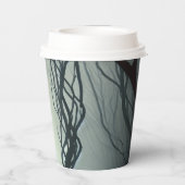 Crossroads in the Fog - Gloomy Forest Art Print Pappbecher (Rückseite)