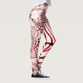 Crossrote braune Kurven auf hellem Hintergrund Leggings