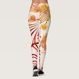 Crossrote braune Kurven mit gealterter Wirkung Leggings