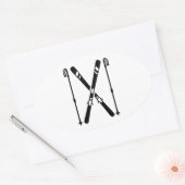 Crossski Ovaler Aufkleber (Umschlag)