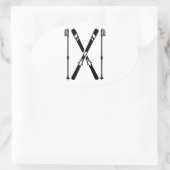 Crossski Ovaler Aufkleber (Tasche)