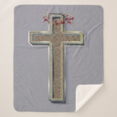 Crossssover Sherpa Blanket mit grauem Hintergrund Sherpadecke (Vorderseite)