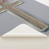 Crossssover Sherpa Blanket mit grauem Hintergrund Sherpadecke (3/4)