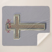 Crossssover Sherpa Blanket mit grauem Hintergrund Sherpadecke (Vorderseite (Horizontal))