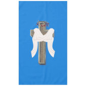 Crosstabletts Haushaltsmilch Blau Hintergrund Tischdecke (Vorderseite)