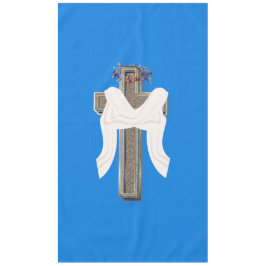 Crosstabletts Haushaltsmilch Blau Hintergrund Tischdecke