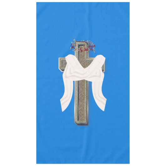 Crosstabletts Haushaltsmilch Blau Hintergrund Tischdecke (Vorderseite)