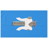 Crosstabletts Haushaltsmilch Blau Hintergrund Tischdecke (Vorderseite (Horizontal))