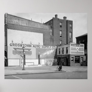 Crosstown Auto Supply, 1920. Vintages Foto Poster