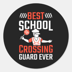 Crosswalk Attendant Best School Crossguard Runder Aufkleber
