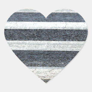 Crosswalk oder Zebra Crossing Herz-Aufkleber