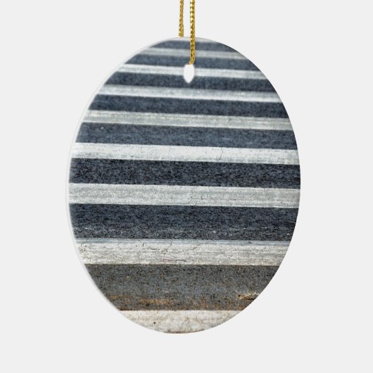 Crosswalk oder Zebra Crossing Keramikornament (Rechts)