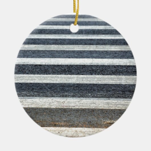 Crosswalk oder Zebra Crossing Keramikornament (Vorne)