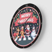 Crosswalk Weihnachten Große Wanduhr (Winkel)