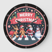 Crosswalk Weihnachten Große Wanduhr (Vorderseite)