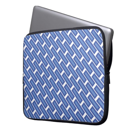 "Crossweave Blue" Notebook-Fall Laptopschutzhülle (Vorderseite Links)