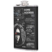 Crosswired - Techno-Brutalist Streetwear Design Flachmann (Links)