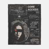 Crosswired - Techno-Brutalist Streetwear Design Fleecedecke (Vorderseite)