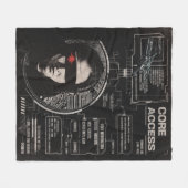 Crosswired - Techno-Brutalist Streetwear Design Fleecedecke (Vorderseite (Horizontal))