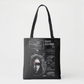 Crosswired - Techno-Brutalist Streetwear Design Tasche (Vorderseite)