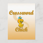Crossword Chick Postkarte (Vorderseite)