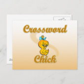 Crossword Chick Postkarte (Vorne/Hinten)