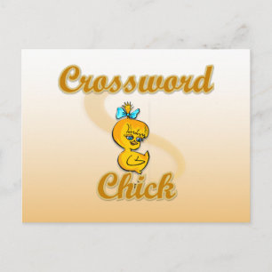 Crossword Chick Postkarte