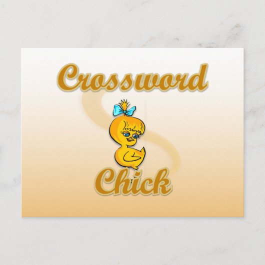 Crossword Chick Postkarte (Vorderseite)