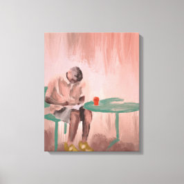 Crossword im Café Malerei Leinwanddruck