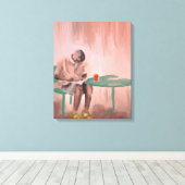 Crossword im Café Malerei Leinwanddruck (Insitu (Holzboden))