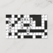 Crossword Puzzle Car Händler Geschäft Visitenkarte (Vorderseite)