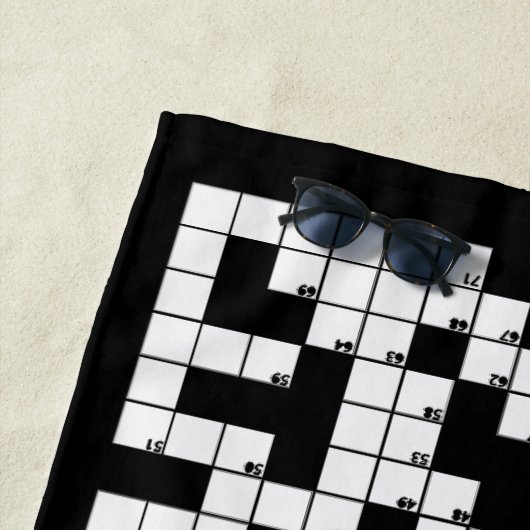 Crossword Puzzle Design Beach Handtuch (Beispiel)