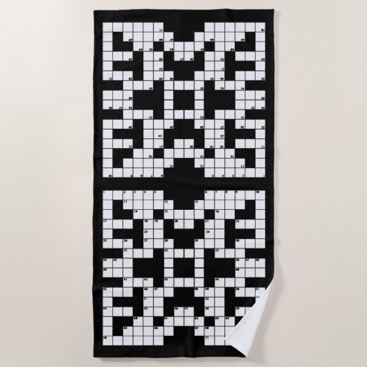 Crossword Puzzle Design Beach Handtuch (Vorderseite)