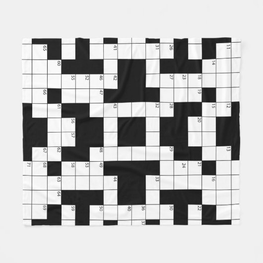 Crossword Puzzle Design Fleece Blanket (Vorderseite (Horizontal))