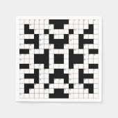 Crossword Puzzle Design Paper Napkin Serviette (Vorderseite)