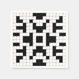 Crossword Puzzle Design Paper Napkin Serviette