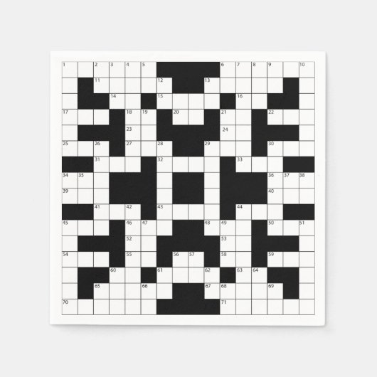 Crossword Puzzle Design Paper Napkin Serviette (Vorderseite)