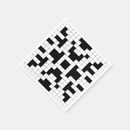 Crossword Puzzle Design Paper Napkin Serviette (Ecke)