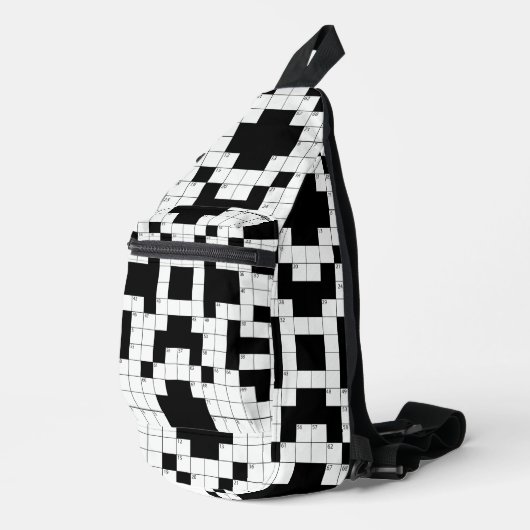 Crossword Puzzle Design Sling Bag (Rechte Ecke)