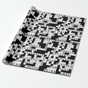 Crossword Puzzle Geburtstag Geschenkpapier