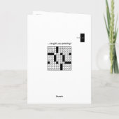 Crossword Puzzle Happy Birthday Card (11x11 Grid) Karte (Rückseite)