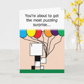 Crossword Puzzle Happy Birthday Card (11x11 Grid) Karte (Gelbe Blume)