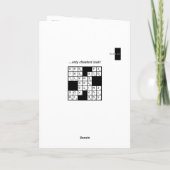 Crossword Puzzle Happy Birthday Card (7x7 Grid) Karte (Rückseite)