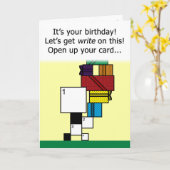 Crossword Puzzle Happy Birthday Card (7x7 Grid) Karte (Gelbe Blume)