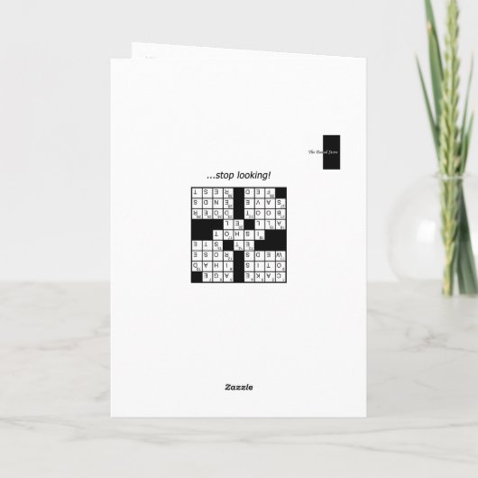 Crossword Puzzle Happy Birthday Card (9x9 Grid) Karte (Rückseite)