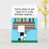 Crossword Puzzle Happy Birthday Card (9x9 Grid) Karte (Gelbe Blume)