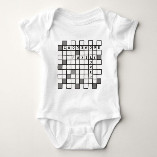 Crossword Puzzle Lover Baby Strampler (Vorderseite)